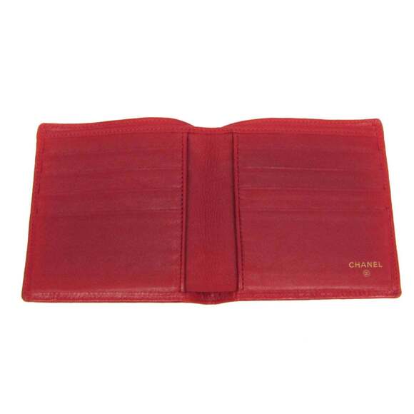 CHANEL Red Lambskin Leather Wallet - Picture 3 of 13